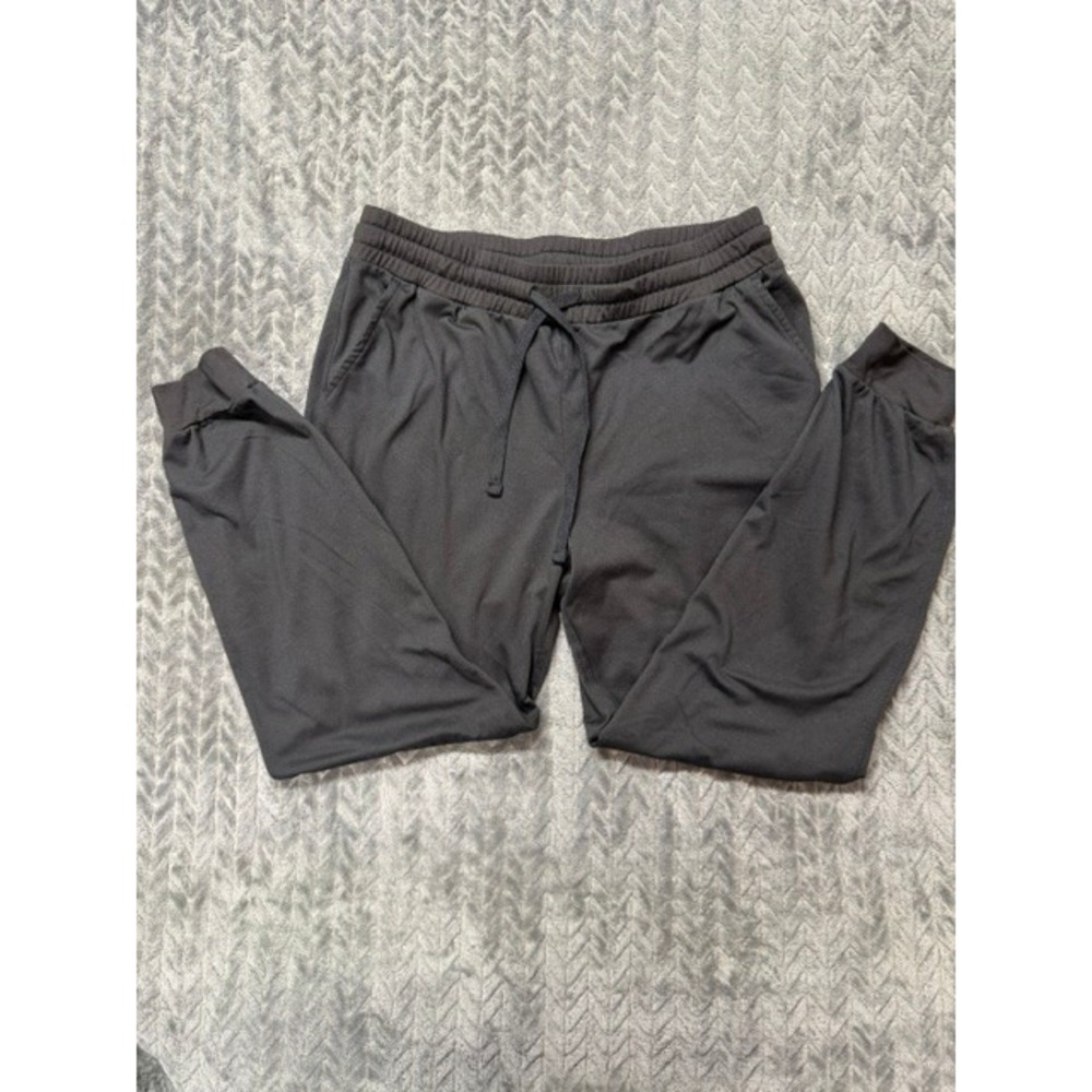 Avia Womens Activewear Joggers Charcoal Gray Drawstring Pockets Size M 8-10 0586